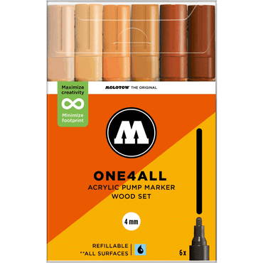4250397674445 - Acrylmarker One4All 227HS Wood Set 4250397674445 - Acrylmarker One4All 227HS Wood Set