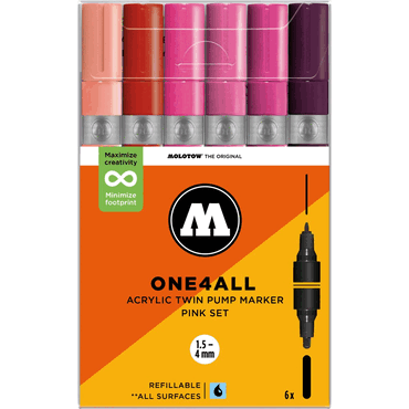 4250397674650 - Acrylmarker One4All Twin Pink Set