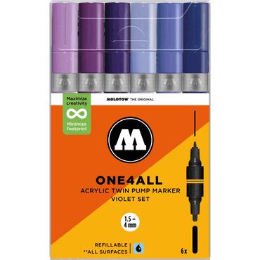 4250397674667 - Acrylmarker One4All Twin Violet Set 4250397674667 - Acrylmarker One4All Twin Violet Set