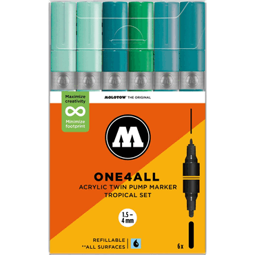 4250397674681 - Acrylmarker One4All Twin Tropical Set