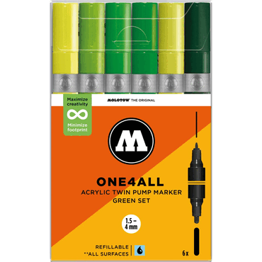 4250397674698 - Acrylmarker One4All Twin Green Set 4250397674698 - Acrylmarker One4All Twin Green Set