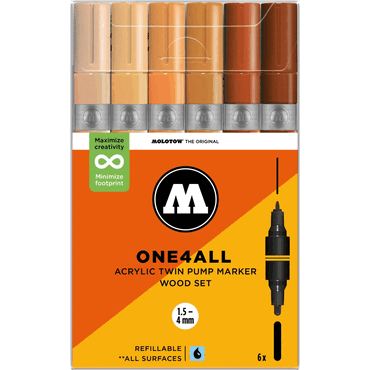 4250397674704 - Acrylmarker One4All Twin Wood Set