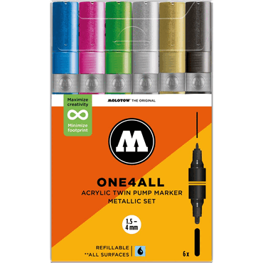 4250397674759 - Acrylmarker One4All Twin Metallic Set 4250397674759 - Acrylmarker One4All Twin Metallic Set