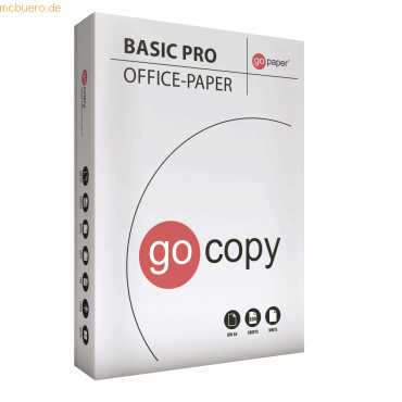 4250593402163 - Kopierpapier BASIC PRO 130100080 A4 80g weiß 4250593402163 go paper GmbH & Co KG 500 Blatt 4250593402163 - Kopierpapier BASIC PRO 130100080 A4 80g weiß 4250593402163 go paper GmbH & Co KG 500 Blatt
