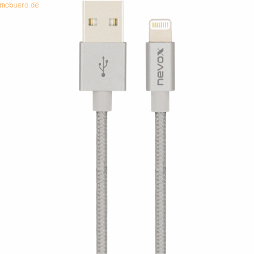 4250686405309 - nevox USB-Kabel LC-1530 Nylon 2m silbergrau 4250686405309 nevox GmbH 4250686405309 - nevox USB-Kabel LC-1530 Nylon 2m silbergrau 4250686405309 nevox GmbH