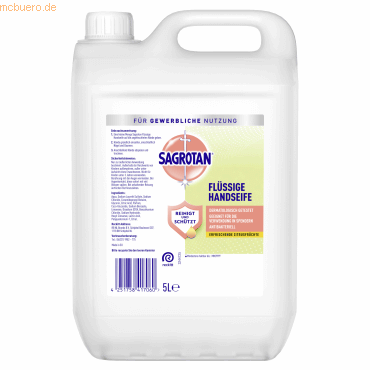 4251758417060 - SAGROTAN Flüssigseife 50 l 4251758417060 SAGROTAN 5 Liter 4251758417060 - SAGROTAN Flüssigseife 50 l 4251758417060 SAGROTAN 5 Liter