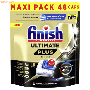4251758418760 - POWERBALL ULTIMATE PLUS ALL IN 1 Spülmaschinentabs 4251758418760 Calgonit finish 48 Stück 4251758418760 - POWERBALL ULTIMATE PLUS ALL IN 1 Spülmaschinentabs 4251758418760 Calgonit finish 48 Stück