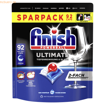 4251758427403 - FINISH Spülmaschinentabs Ultimate All in 1 Regular 3283137 92St 4251758427403 92 Stück 4251758427403 - FINISH Spülmaschinentabs Ultimate All in 1 Regular 3283137 92St 4251758427403 92 Stück