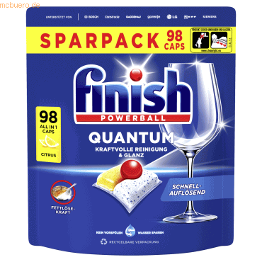 4251758427465 - FINISH Spülmaschinentabs Quantum All in 1 Citrus 3283457 98St 4251758427465 98 Stück 4251758427465 - FINISH Spülmaschinentabs Quantum All in 1 Citrus 3283457 98St 4251758427465 98 Stück