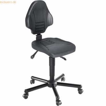 4260046922285 - XXL-Arbeitsdrehstuhl meychair Workster Pro W13-01070 mit Rollen höhenverstellbar bis 170 kg Stahl & Polyurethanschaum desinfektionsmittelbeständig schwarz 4260046922285 - XXL-Arbeitsdrehstuhl meychair Workster Pro W13-01070 mit Rollen höhenverstellbar bis 170 kg Stahl & Polyurethanschaum desinfektionsmittelbeständig schwarz