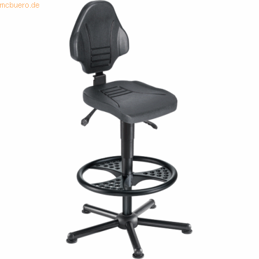 4260046922292 - meychair Schwerlast-Arbeitsdrehstuhl belastbar bis 160 kg mit Bodengleitern und Fußring Höhenverstellbereich 590 - 840 mm 4260046922292 - meychair Schwerlast-Arbeitsdrehstuhl belastbar bis 160 kg mit Bodengleitern und Fußring Höhenverstellbereich 590 - 840 mm