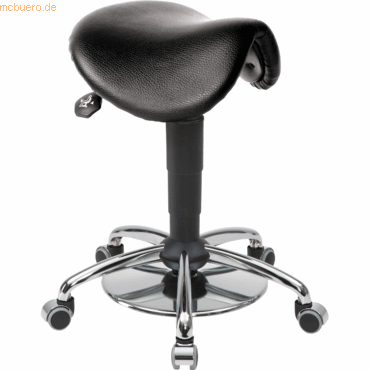 4260046925729 -  Sitzhocker 04144 Assistant Basic schwarz mit Rollen höhenverstellbar bis 120kg 4260046925729 Meychair