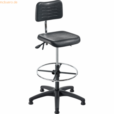 4260046926115 - meychair Arbeitsdrehstuhl PU-Schaum mit Gleitern und Fußring Höhenverstellbereich 620 - 870 mm 4260046926115 - meychair Arbeitsdrehstuhl PU-Schaum mit Gleitern und Fußring Höhenverstellbereich 620 - 870 mm