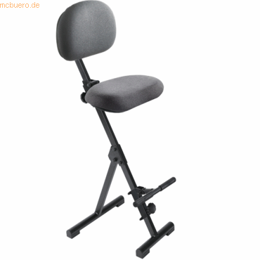 4260046926580 - meychair Stehhilfe Höhenverstellbereich von 540 - 900 mm mit Fußstütze Stoffbezug anthrazit 4260046926580 - meychair Stehhilfe Höhenverstellbereich von 540 - 900 mm mit Fußstütze Stoffbezug anthrazit