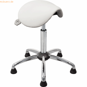 4260046928942 -  Sitzhocker 04141 Assistant Basic weiß mit Bodengleitern höhenverstellbar bis 120kg 4260046928942 Meychair