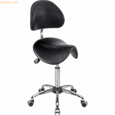 4260046929864 -  Sitzhocker 04136 Assistant Basic schwarz mit Rollen höhenverstellbar bis 120kg 4260046929864 Meychair