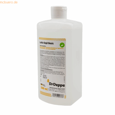 4260181253763 - Dr Deppe Handdesinfektion Lotio Sept Basic 601302 500ml 4260181253763 500 Milliliter 4260181253763 - Dr Deppe Handdesinfektion Lotio Sept Basic 601302 500ml 4260181253763 500 Milliliter