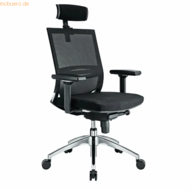 4260182536285 - Profi Bürostuhl PORTO MAX Stoff Netzstoff mit Armlehnen (höhenverstellbar) hjh OFFICE 4260182536285 - Profi Bürostuhl PORTO MAX Stoff Netzstoff mit Armlehnen (höhenverstellbar) hjh OFFICE