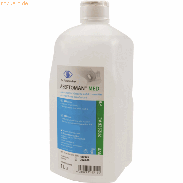 4260241965124 - Handdesinfektion Med 00-457OP-010 1l 4260241965124 ASEPTOMAN 4260241965124 - Handdesinfektion Med 00-457OP-010 1l 4260241965124 ASEPTOMAN