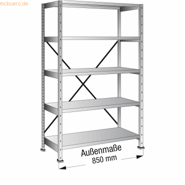 4260458232286 - Steckregal 108183 Grund 800x1920x1000mm 5OH verzinkt 4260458232286 - Steckregal 108183 Grund 800x1920x1000mm 5OH verzinkt