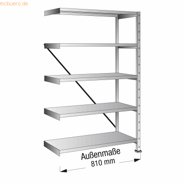 4260458232316 - Steckregal 148283 Anbau 800x1920x400mm 5OH verzinkt