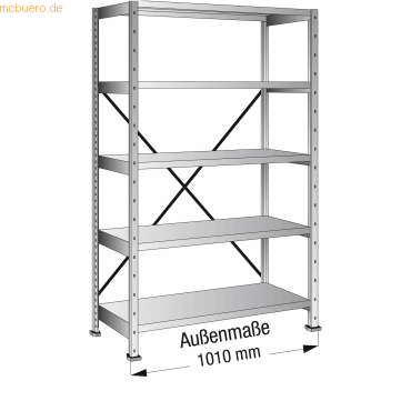 4260458232477 - Steckregal 148103 Grund 1000x1920x400mm 5OH verzinkt