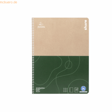 4260556676579 - Collegeblock Y-16-01-02 Muster Lineatur 22   liniert mit Rand innen A4 80g grün 80 Blatt 4260556676579 share