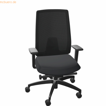 4260749140108 - Bürodrehstuhl Indeed mesh schwarz schwarz mit Armlehnen bis 150kg 4260749140108 Dauphin 4260749140108 - Bürodrehstuhl Indeed mesh schwarz schwarz mit Armlehnen bis 150kg 4260749140108 Dauphin
