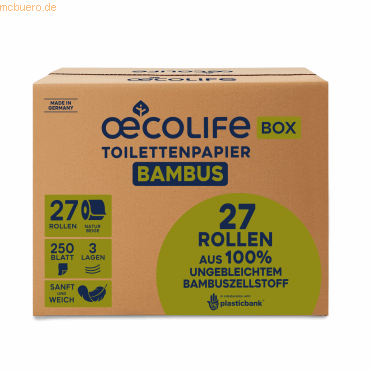 4262419331229 - Toilettenpapier 1612702 3-lagig 250 Blatt Rolle 4262419331229 27 Stück 4262419331229 - Toilettenpapier 1612702 3-lagig 250 Blatt Rolle 4262419331229 27 Stück