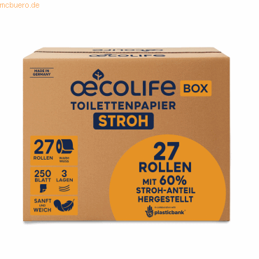 4262419331434 - Toilettenpapier 1632702 3-lagig 250 Blatt Rolle 4262419331434 27 Stück 4262419331434 - Toilettenpapier 1632702 3-lagig 250 Blatt Rolle 4262419331434 27 Stück