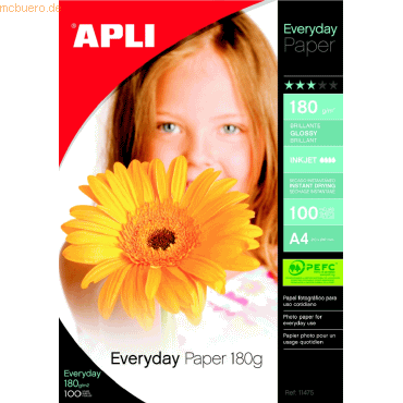 8410782114758 - Foto-Papier everyday DIN A4 180 g qm hochglänzend