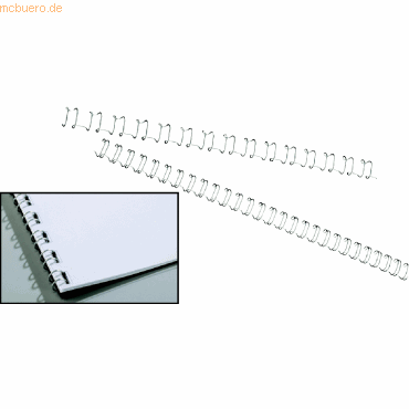 GBC Drahtbinderücken 21 Ringe 6mm VE=100 Stück schwarz