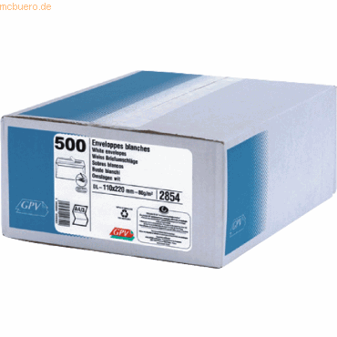 3250650028863 - Briefumschläge DINlang selbstklebend weiß 90g qm VE=100 Stück