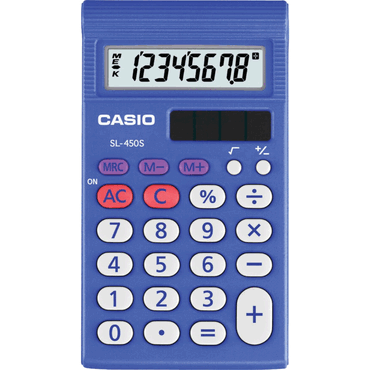 4549526612398 - Taschenrechner SL-450S Solar LCD-Dispaly schwarz 1-zeilig 8-stellig 4549526612398 Casio