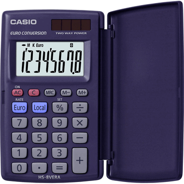 4549526613746 - CASIO HS-8VERA Taschenrechner 8-stellig mit 360° umschlagbarer Schutzklappe Solar- Batteriebetrieb