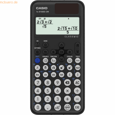 4549526616983 - FX-810DE CW Technisch wissenschaftlicher Rechner Schwarz Display (Stellen) 17 batteriebetrieben solarbetrieben (B x H x T) 77 x 107 x 162 mm 4549526616983 - FX-810DE CW Technisch wissenschaftlicher Rechner Schwarz Display (Stellen) 17 batteriebetrieben solarbetrieben (B x H x T) 77 x 107 x 162 mm