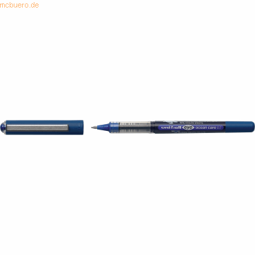 4902778274408 - Tintenroller uni-ball UB EYE Ocean Care Strichstärke 04 mm Kugel-Ø 07 mm dokumentenecht Sichtfenster 75 % Recycling-Kunststoff 12 Stück Schreibfarbe blau