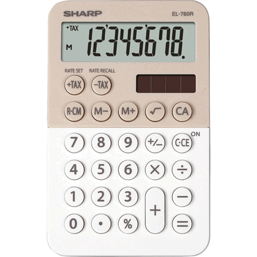 4974019960852 - EL-760R latte-weiß anzTischrechner 8 Stellen 3 Tasten-Speicher 4974019960852 Sharp