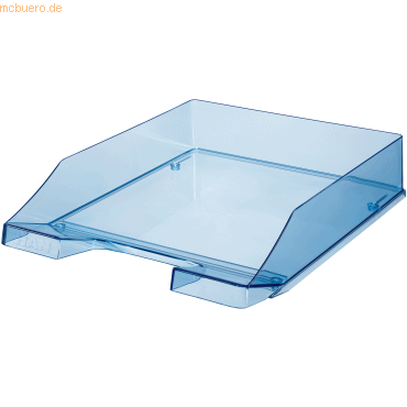 Han Briefablage A4 Polystyrol transparent-blau