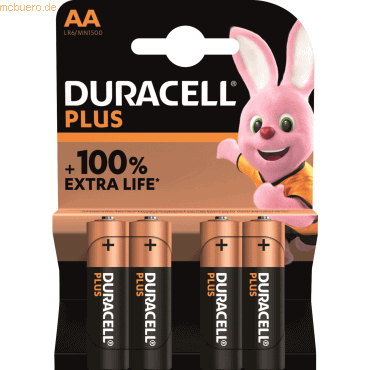 5000394140851 - 5V Batterien 1x4 Duracell Plus Mignon MN1500 AA LR6 15V 147282 5000394140851