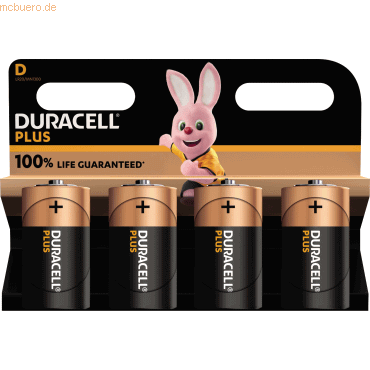 5000394142039 - Batterien Plus-ExtraLife Alkaline - Mono LR20 D 15 V 5000394142039 DURACELL 4 Stück 5000394142039 - Batterien Plus-ExtraLife Alkaline - Mono LR20 D 15 V 5000394142039 DURACELL 4 Stück