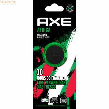 5010555710243 - AXE Auto-Lufterfrischer Mini Vent E303720001 Africa 5010555710243 Deutschland GmbH 5010555710243 - AXE Auto-Lufterfrischer Mini Vent E303720001 Africa 5010555710243 Deutschland GmbH