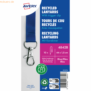 5014702138553 - Lanyard 4842B 15x440mm bl 10St 5014702138553 10 Stück