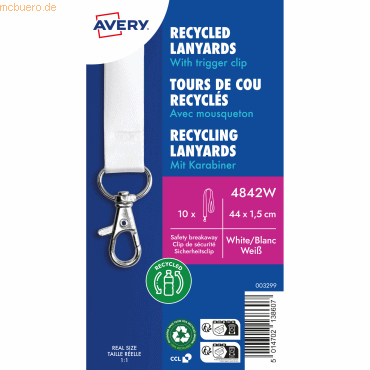 5014702138607 - Lanyard 4842W 15x440mm ws 10St 5014702138607 10 Stück 5014702138607 - Lanyard 4842W 15x440mm ws 10St 5014702138607 10 Stück