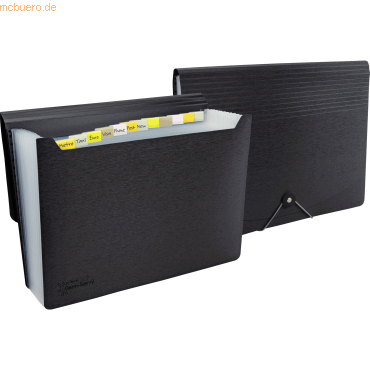 5018505036252 - Germ-Savvy Fächermappe 13 Taschen DIN A4 PP (Polypropylen) Schwarz 1638
