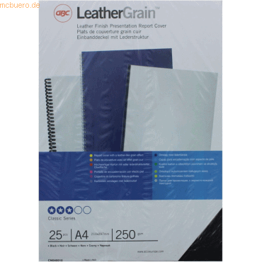 5019577210892 - LeatherGrain - 25 pcs - 250 g m² - binding cover - Binding cover