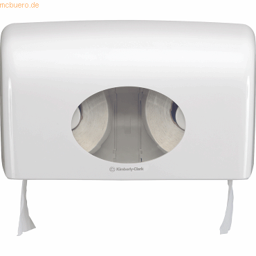 5027375045516 - Kimberly-Clark® Aquarius Toilettenpapierspender 6992 für Kleinrollen manuelle Entnahme L 180 x B 298 x H 128 mm Kunststoff weiß