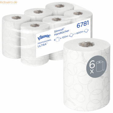 Kleenex Handtuchrolle ULTRA Slimroll 6781 weiß 6 Stück