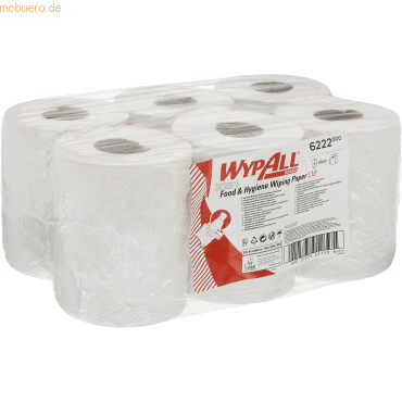 5027375051586 - Kimberly-Clark Professional Wischtücher Weiß 1-lagig 6222 6 Rollen à 430 Blatt 5027375051586 - Kimberly-Clark Professional Wischtücher Weiß 1-lagig 6222 6 Rollen à 430 Blatt