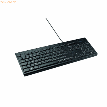 5028252640077 - EQ KB100 Kabelgebundene Full-Size Tastatur K63727DE QWERTZ 15 m USB-A Kabel Schwarz